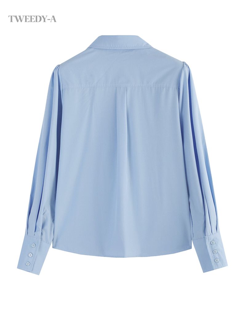 Basic Oxford Tie Shirt BLUE