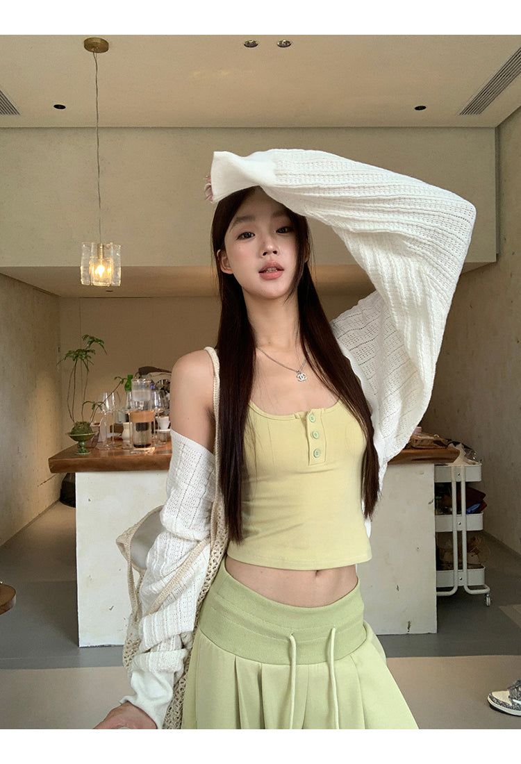 Air conditioner loose fit bolero cardigan