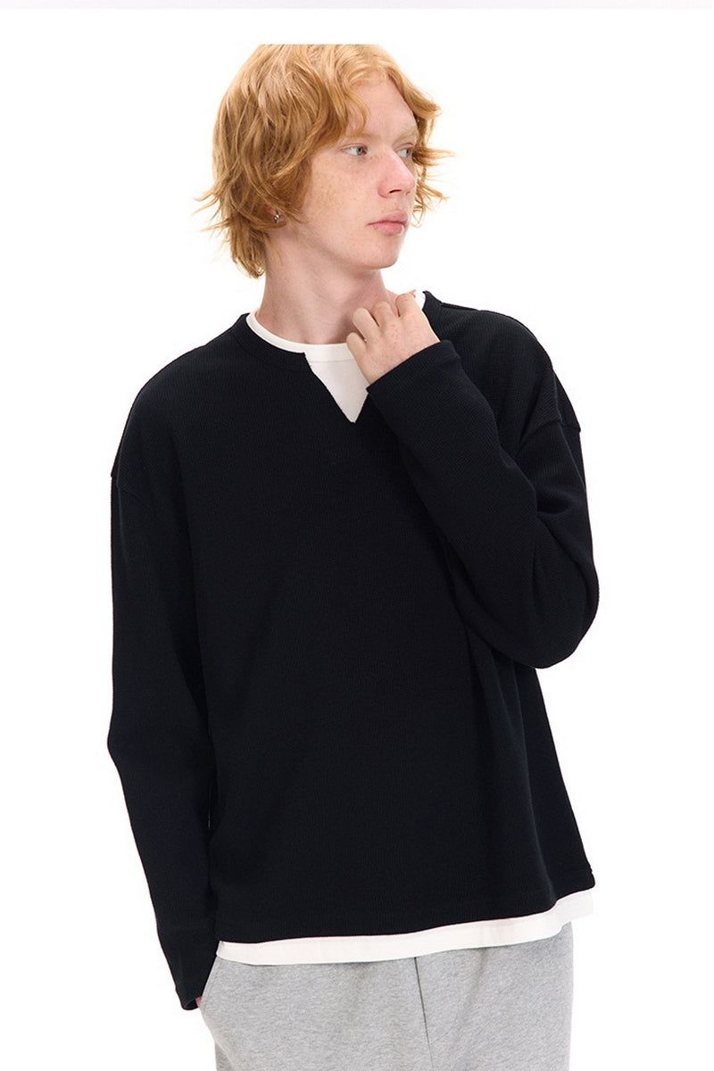 CZ Basicsの「American-Style Waffle Knit T-Shirt(Tops)」