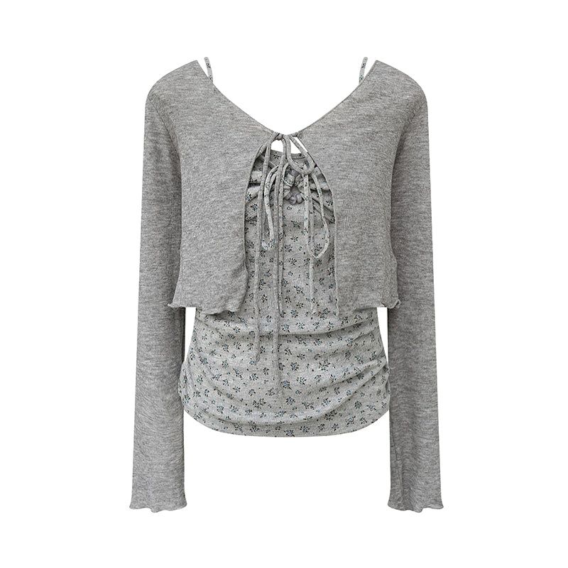 Cozy&Kitsch（コージーアンドキッチ）の「ロゼッタフローラルレイヤードカーディガンセット 232841733（セットアップ）」