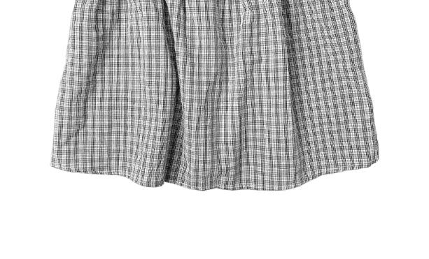 [Scrunch SET ] Unru Puff Shirring Layered Button Blouse
