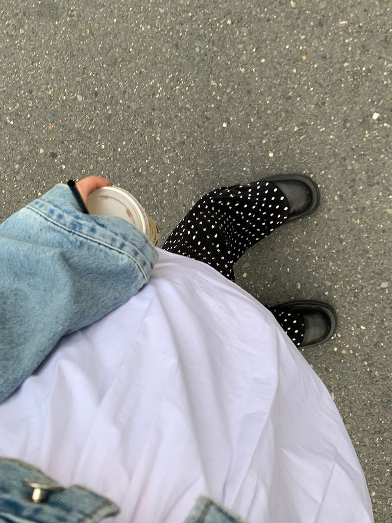 [MADE] Dot Pleated Long Bootcut Pants
