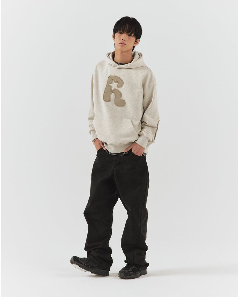 Applique Knee Patch Hoodie