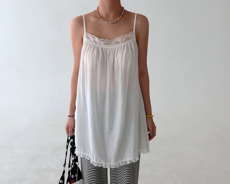 inen lace bustier long blouse & mini dress