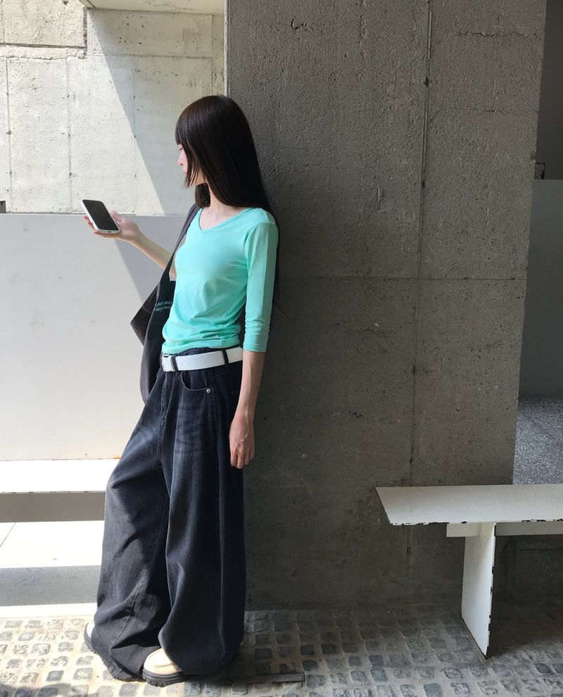 [ORIGINAL] Kor Balloon Denim Summer Wide Pants