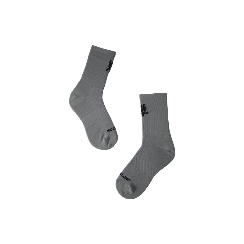 Daily Two-Tone Running Crew Socks - GREY