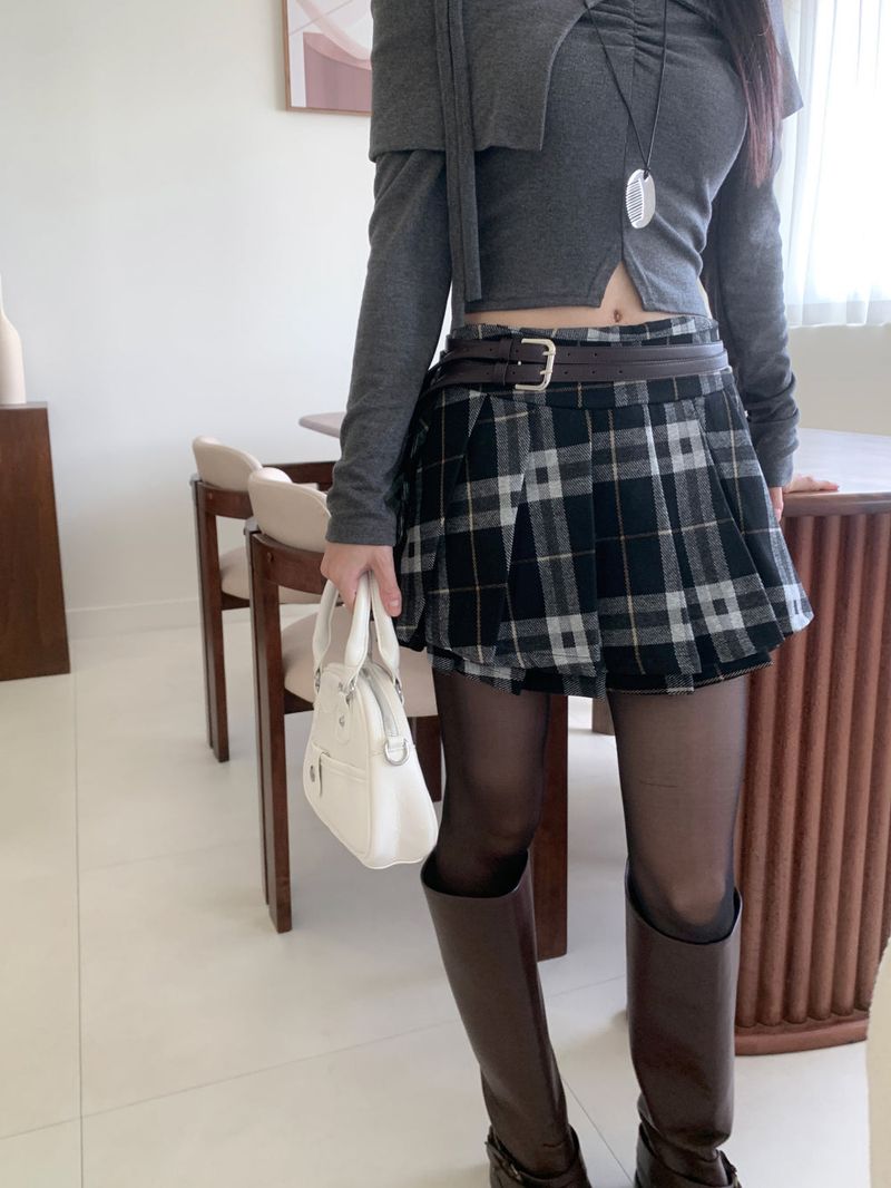 Dual Frame Double Line Leather Belt