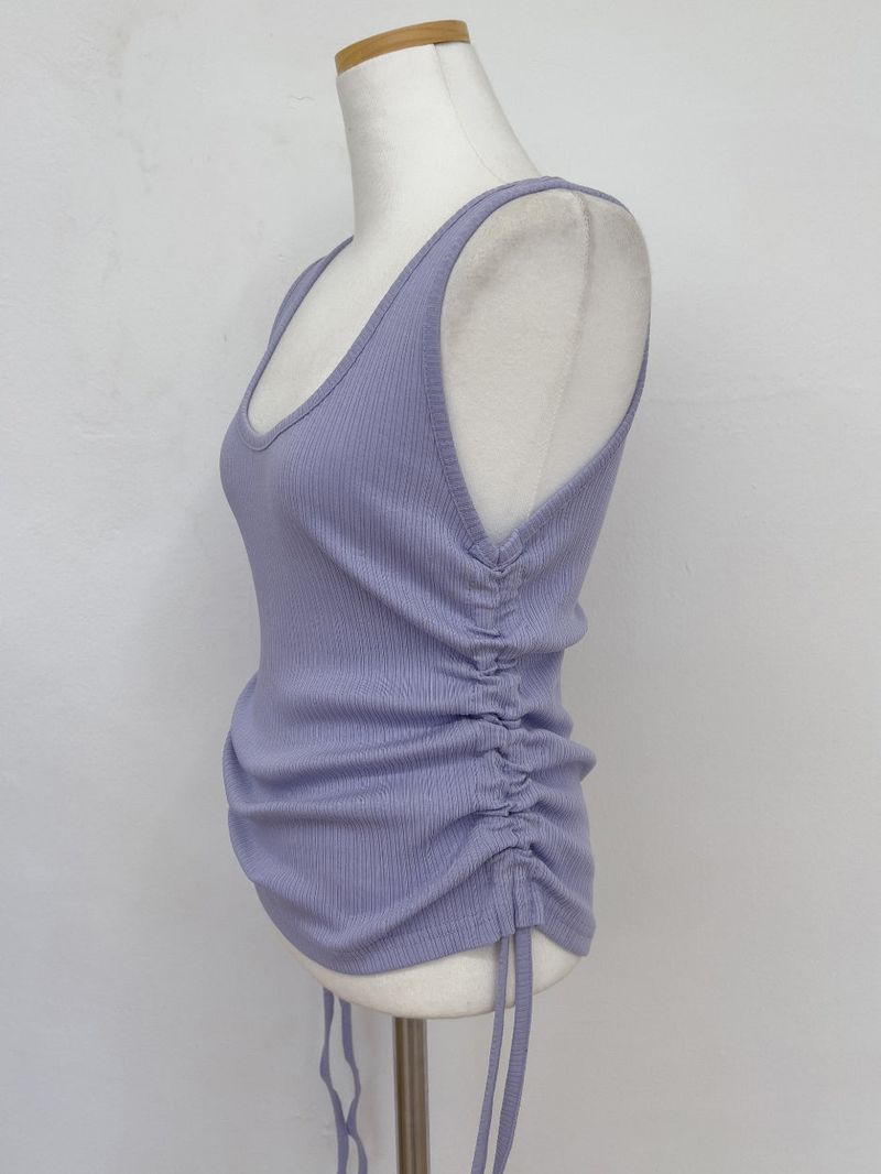 String U-Neck Sleeveless Top