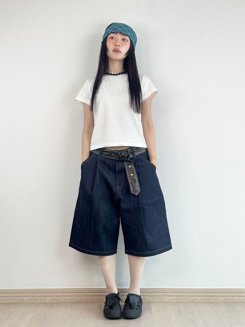 Raw Denim Bermuda Shorts