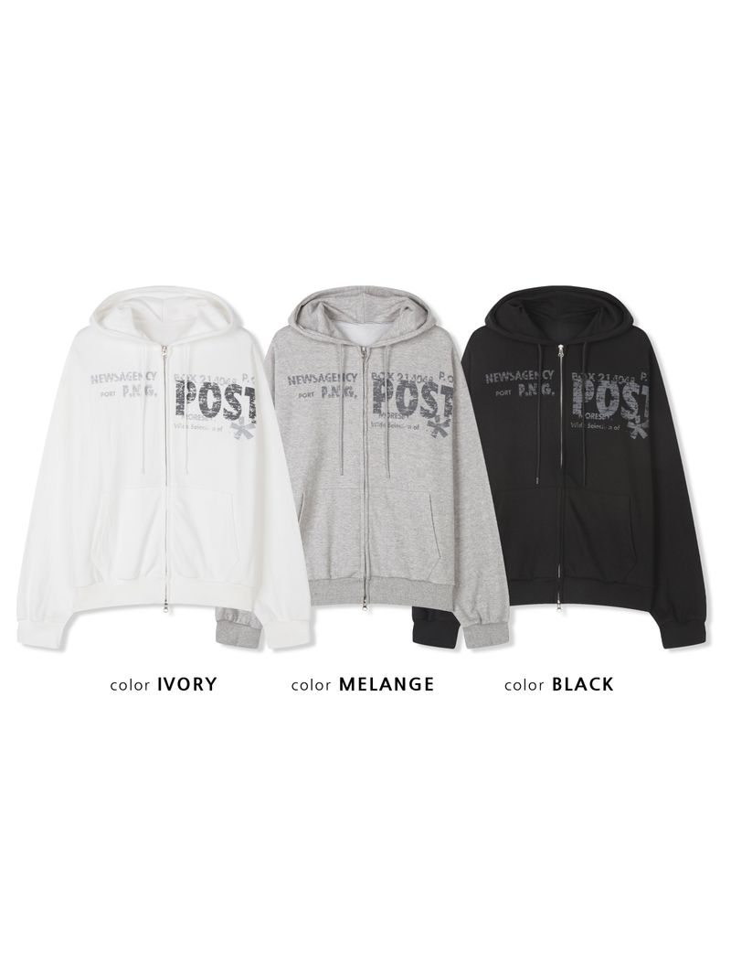 Gen Z Post Hood Zip-Up