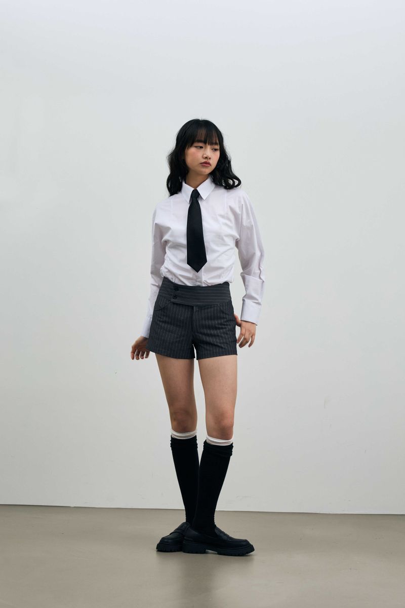 AVEL PINSTRIPE MICRO PANTS / CHARCOAL