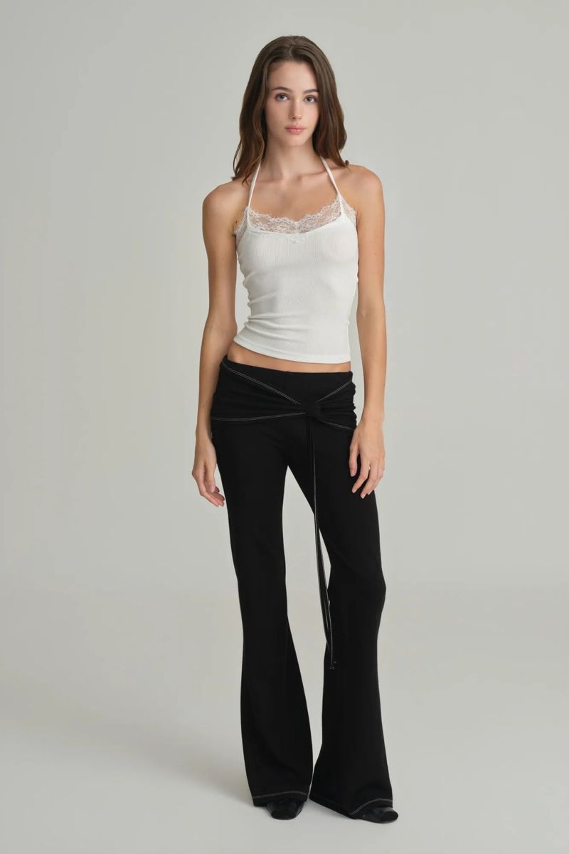Cream donuts halter tank top, White