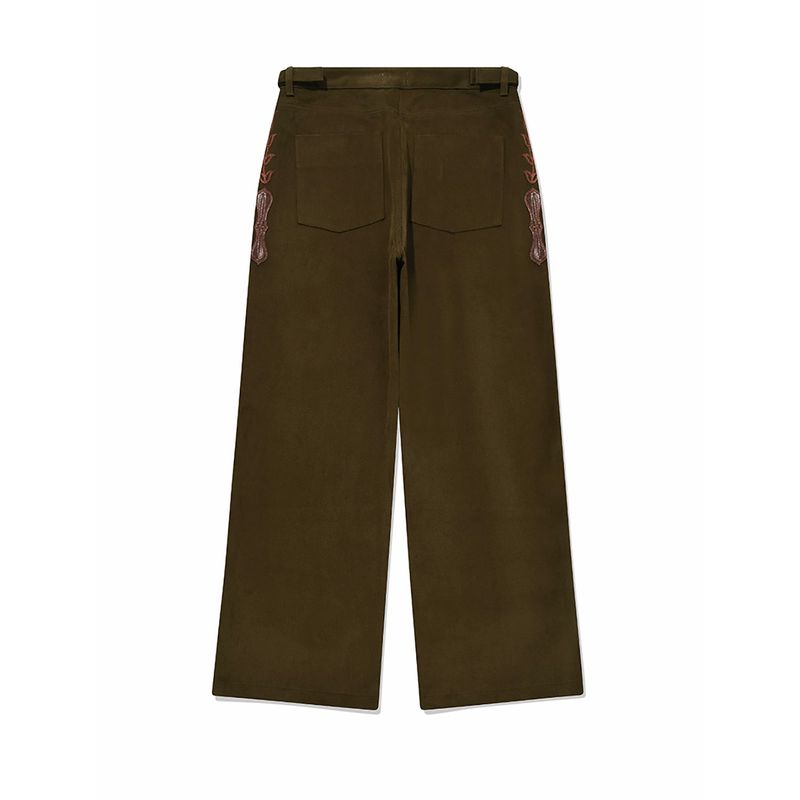 Western boots cut work pants / Khaki