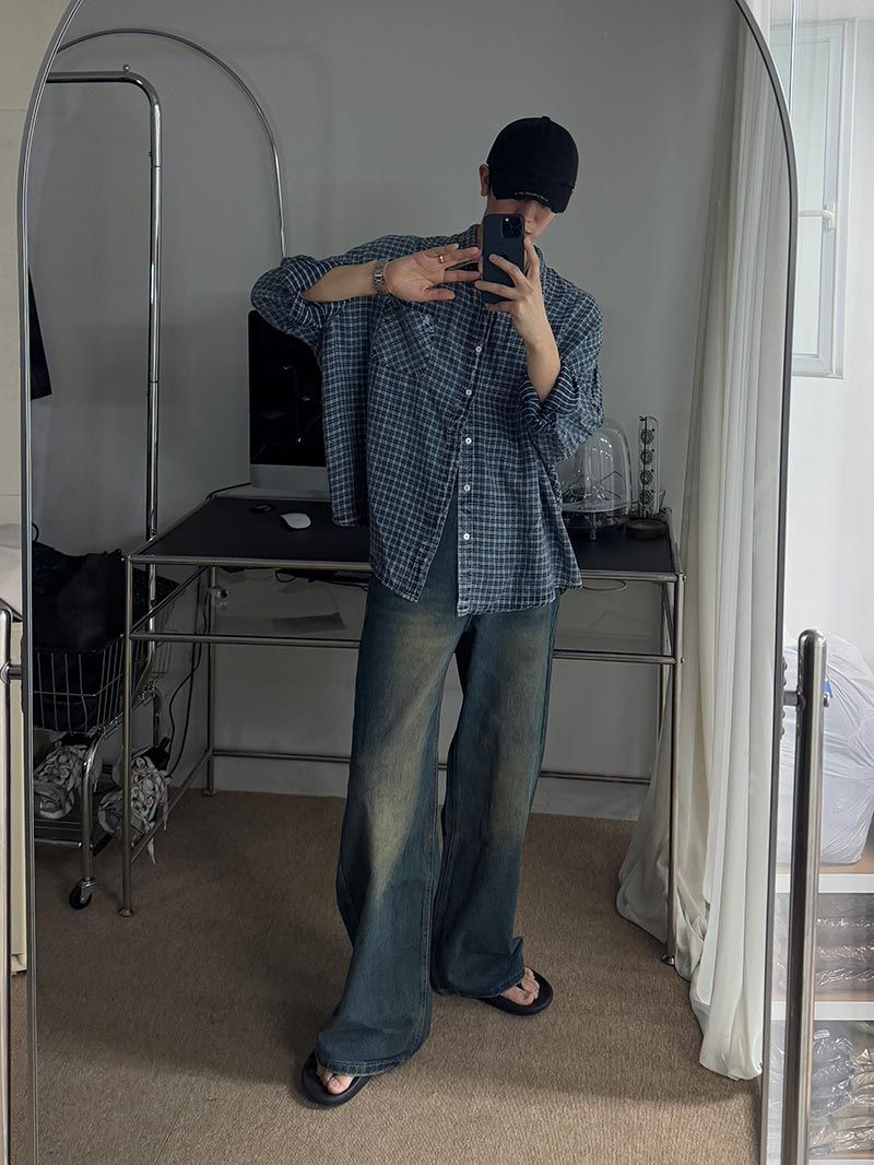 Awesome Super Long Wide Denim Pants (5color)