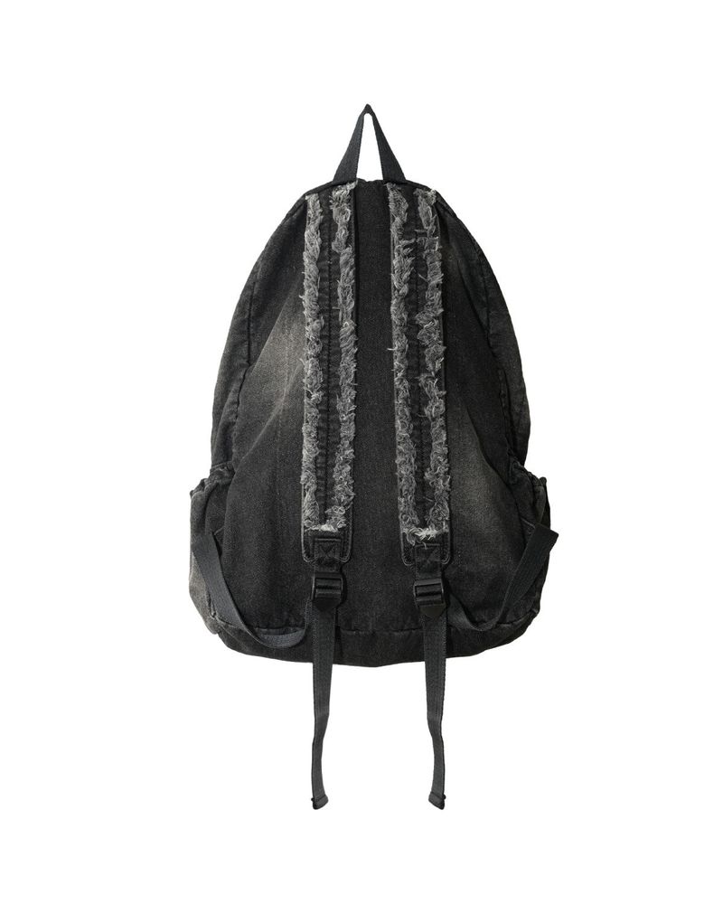 Washed Denim Turtle Backpack (Black)