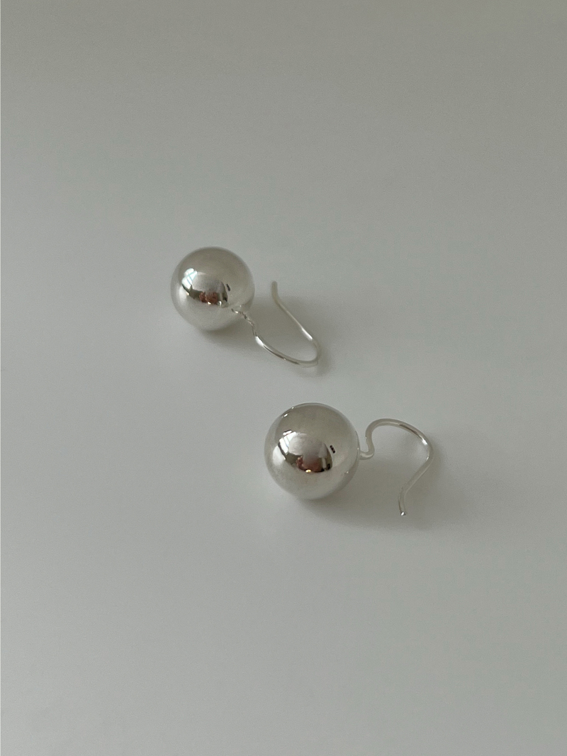 Silver bell earring (silver)