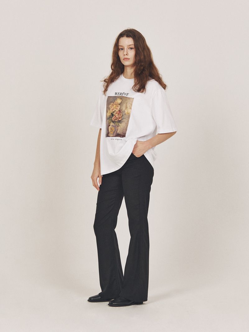 Wool Flare-cut Pants