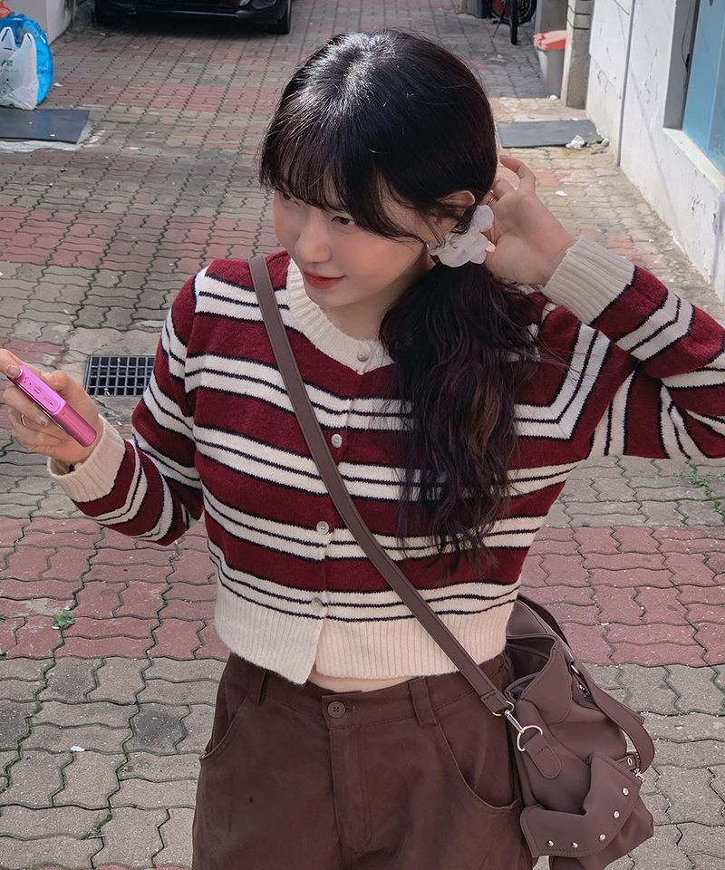 Mode Stripe Cardigan