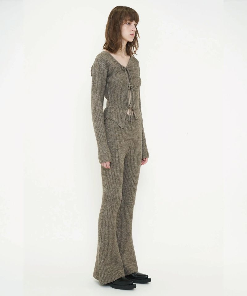 COLOR KNIT FLARE PANTS