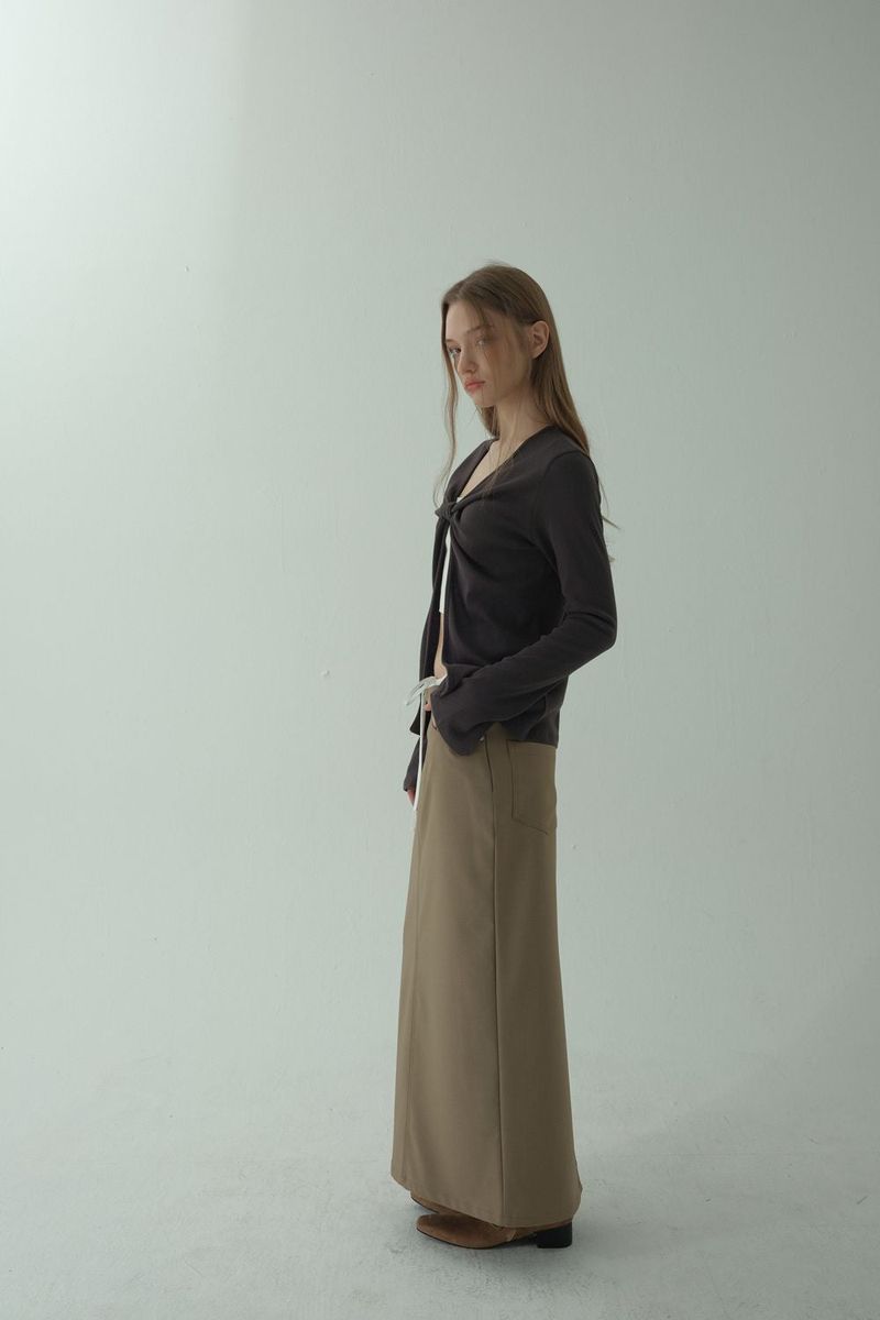 TWIST PEARL KNIT_CHARCOAL