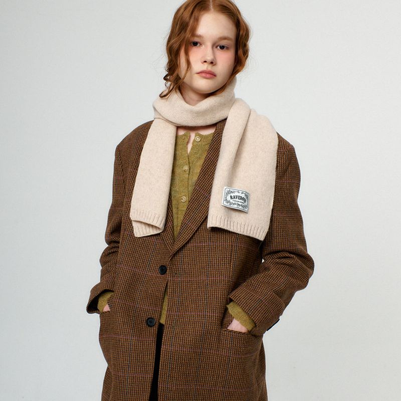 Glencheck Wool Jacket _Brown