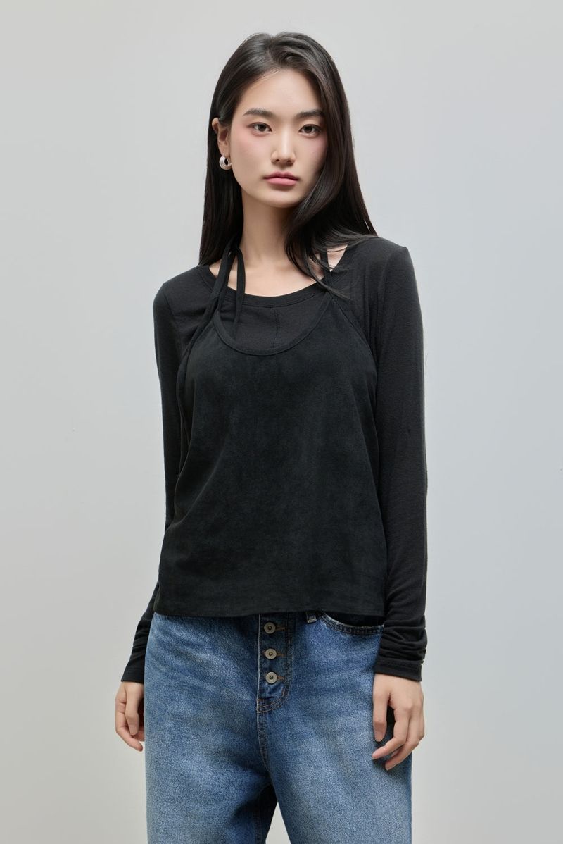 Tencel Long Sleeve Tee_Black