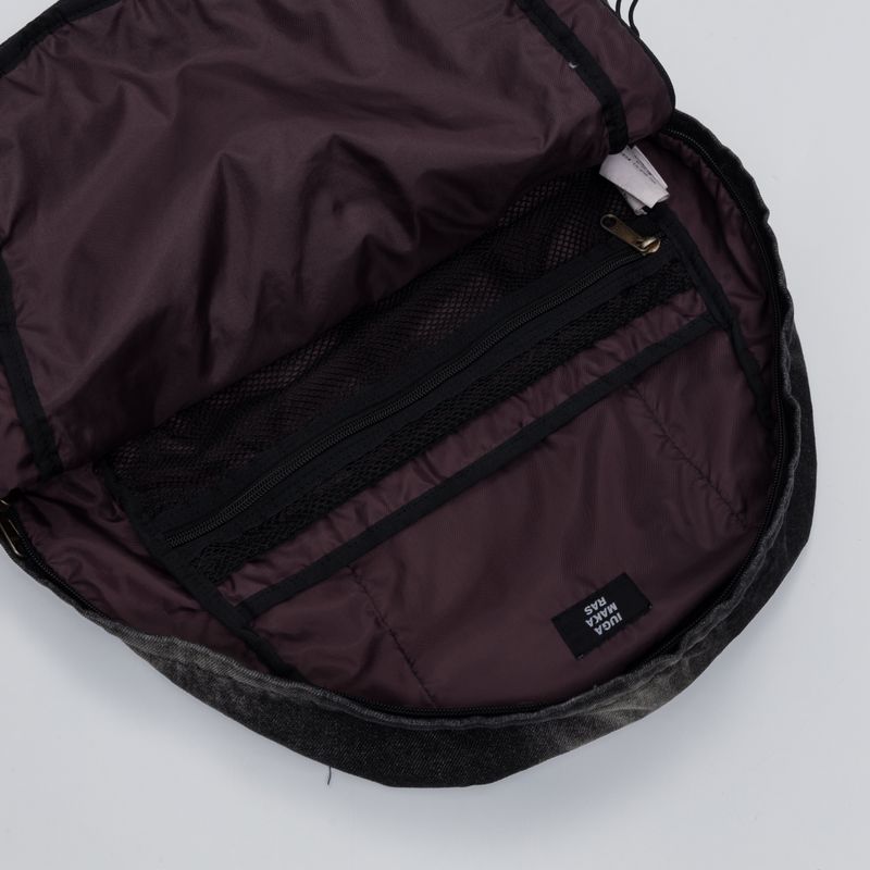 Washed Denim Turtle Backpack (Black)
