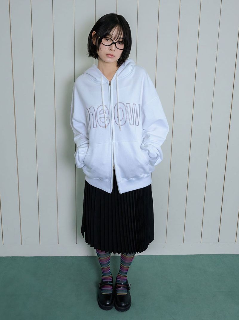 DOUBLE MOOD WRAP PLEATED SKIRT