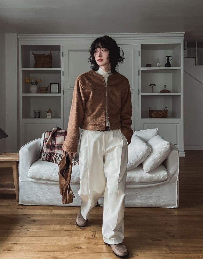 Hazy Cotton Pintuck Pants