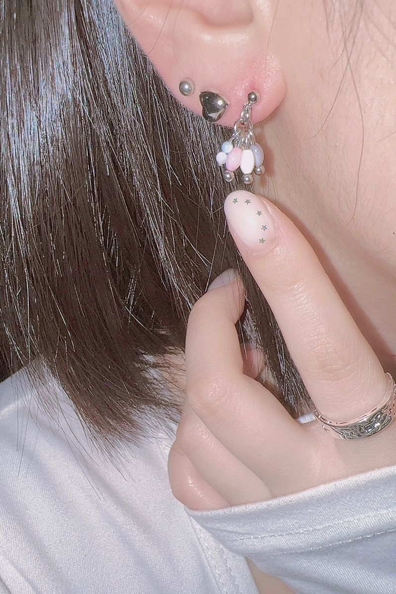 シンプルハートピアスセット(3pcs set)