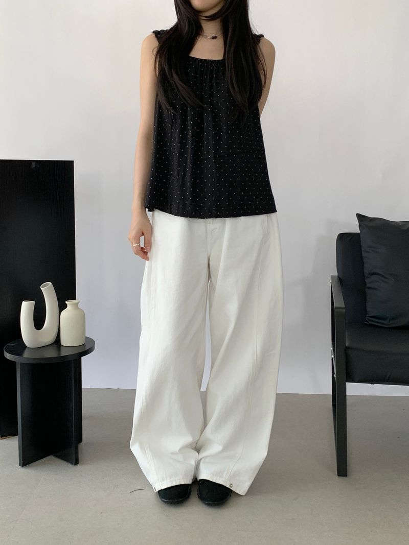 Cabri balloon button wide pants