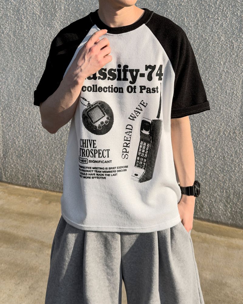 Ragiv Graphic Raglan Knit Short Sleeve