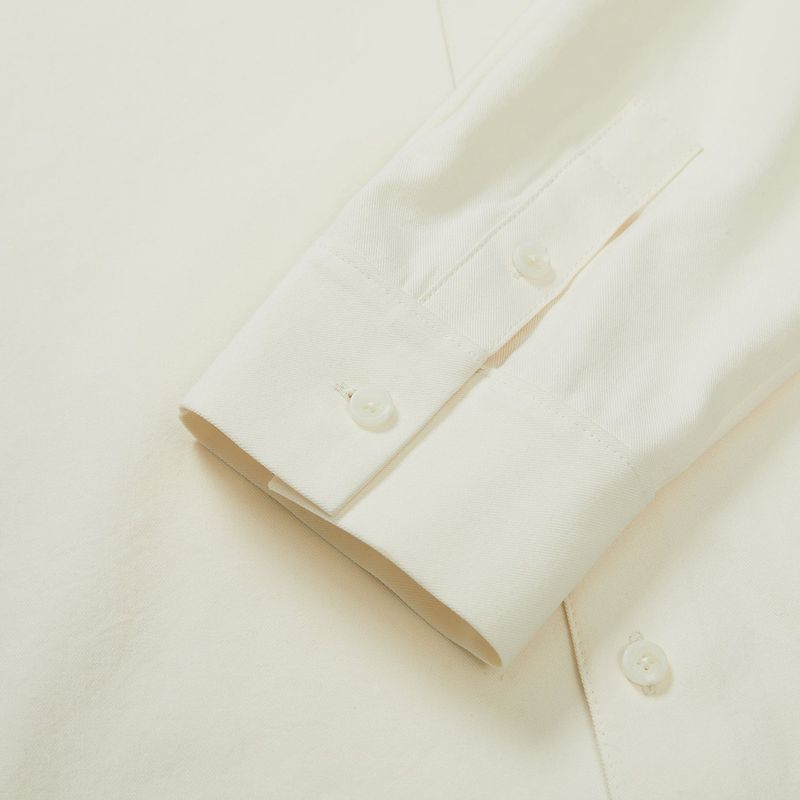 ソリッドオーバーフィットロングスリーブシャツ / Solid Overfit Long sleeve shirt [IVORY]