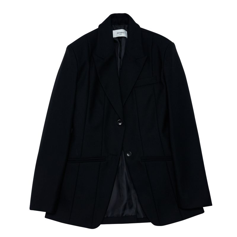 FORMAL WOOL JACKET - BLACK
