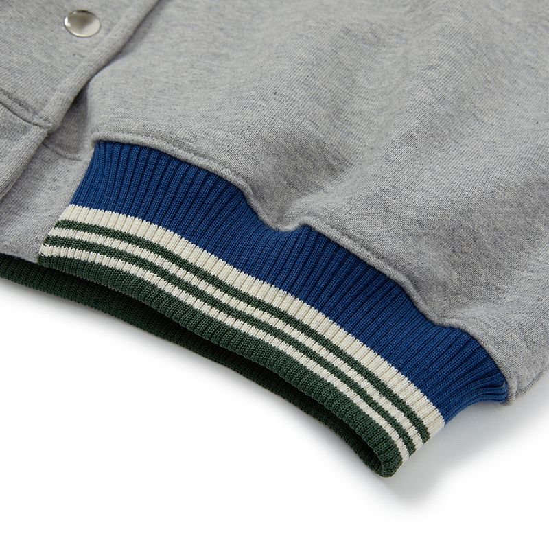 ベースボールフードジャケット/Baseball Hoodie Jacket [GREY]