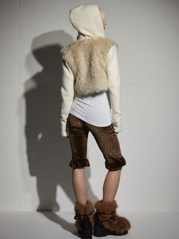 ANGORA FUR ZIP-UP