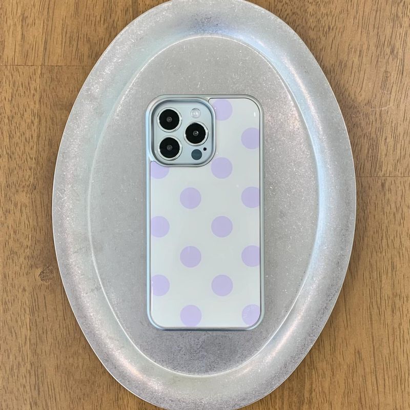 [MADE] Dot silver epoxy case(ivorypurple)
