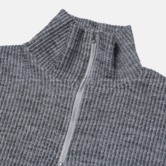 Hendes Daily Ribbed Semi-Zip Up Knit