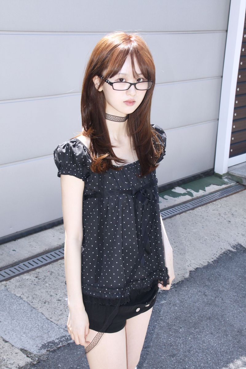 DOT SCARF LACE BLOUSE (2color)