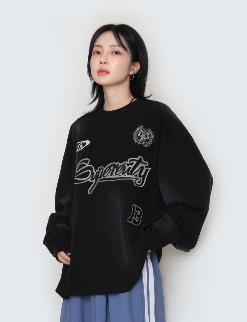 nutellike(ヌテールライク)の「Spray Patch Long Sleeve T(Tops)」