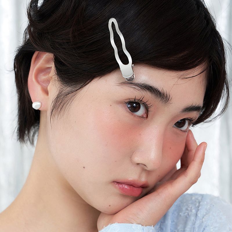 geegee（ジジ）の「[2SET] メタルウェーブヘアピン - シルバー（ヘアアクセサリー）」