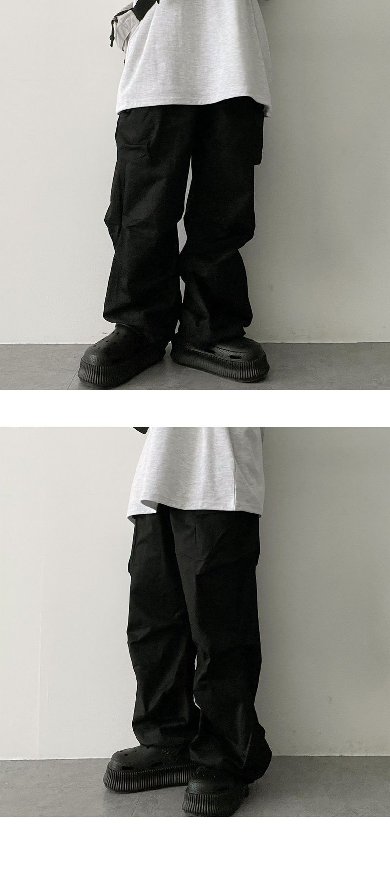 Hip String Wide Cargo Pants