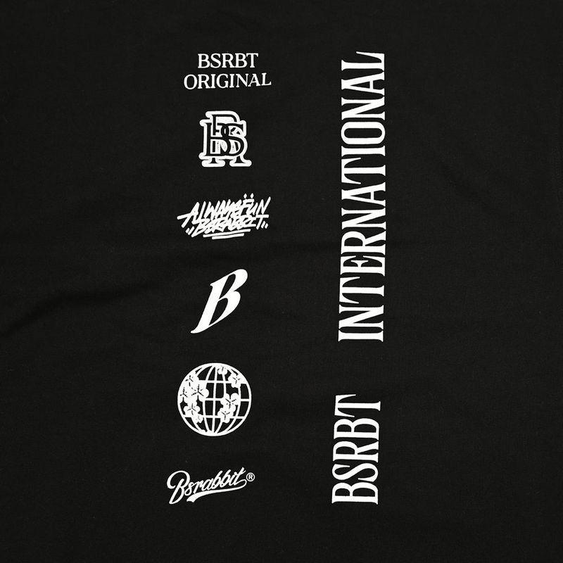 BSR2223FWPO074 MULTI LOGO CREWNECK BLACK