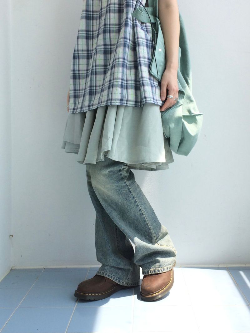 Vintage blue bootcut pants