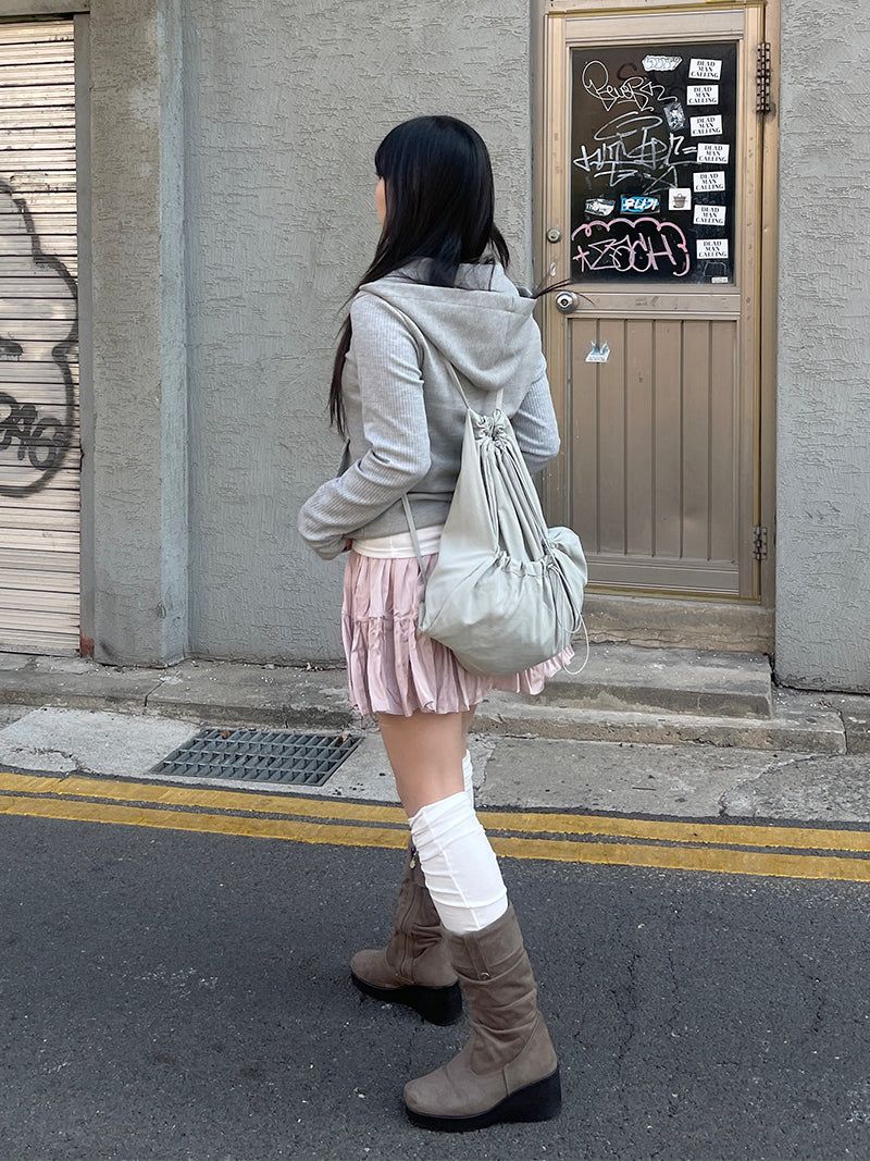 Mixed hooded sweatshirt.