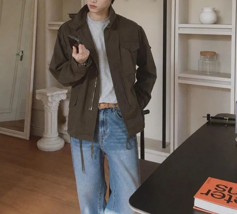 ASCLO（エジュクロ）の「[A-O0344] ウォッシングミリタリージャケット (2色)（Jackets/Outerwear）」