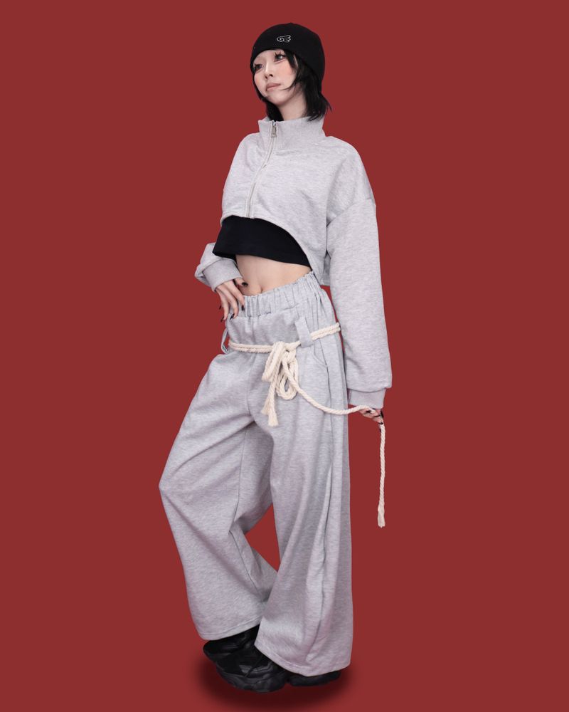 loop wide banding pants