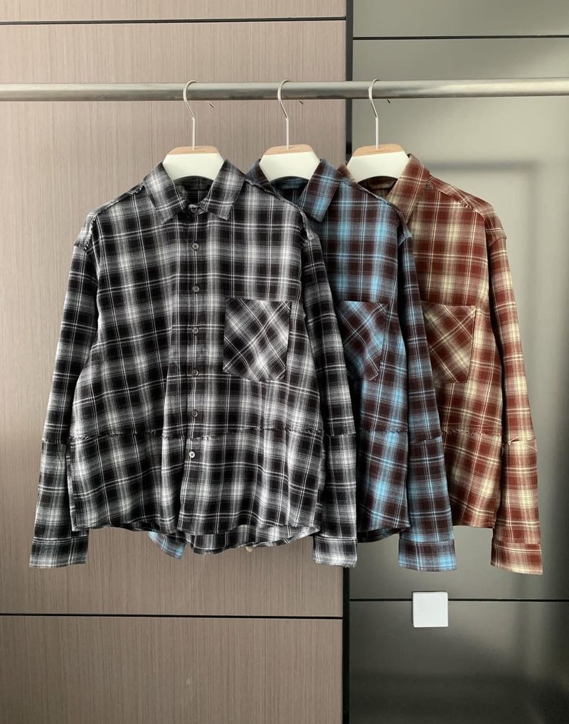 Patchwork Check Shirt