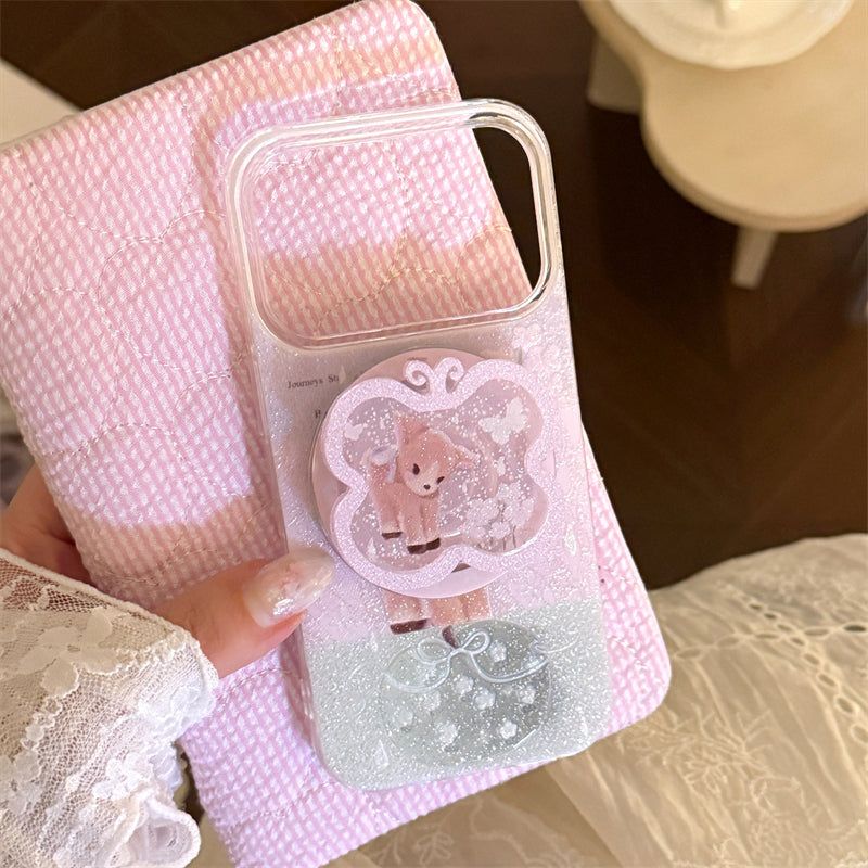 Aurora Glitter Ribbon Bambitalk iPhone Case