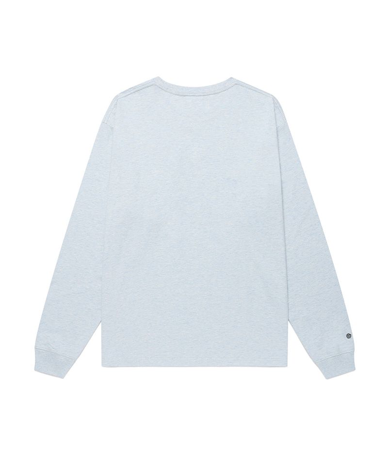 TWIN STAR CHECK APPLIQUE LS TEE BLUE(CV2GSUT555A)